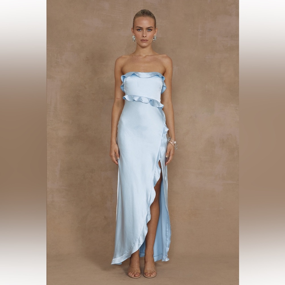 Runaway the Label Lorena Maxi Dress Ice Blue